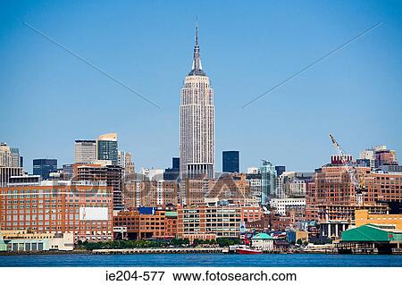 New york skyline with empire state building View Large Photo Image Stock Photo - New york skyline with empire state building. Fotosearch