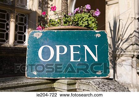 Stock Image - Open sign. Fotosearch