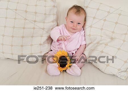Portrait of a baby girl View Large Photo Image Stock Photo - Portrait of a baby girl. Fotosearch