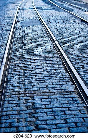 Stock Image - Tram tracks. Fotosearch