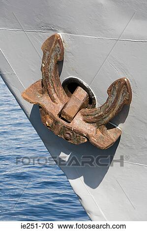 Stock Image - Anchor on ship. Fotosearch