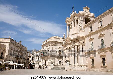 Cathedral syracuse sicily italy View Large Photo Image Stock Photo - Cathedral syracuse sicily italy. Fotosearch