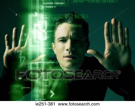Man and technology View Large Photo Image Stock Image - Man and technology. Fotosearch