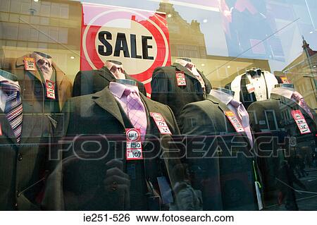 Sale in a suit shop View Large Photo Image Stock Photograph - Sale in a suit shop. Fotosearch