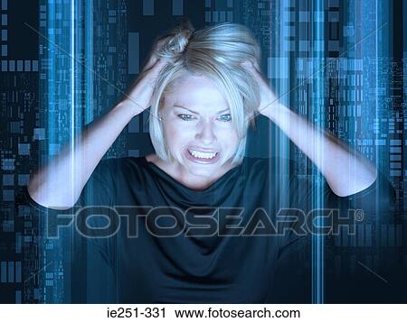 Stressed woman View Large Photo Image Stock Image - Stressed woman. Fotosearch