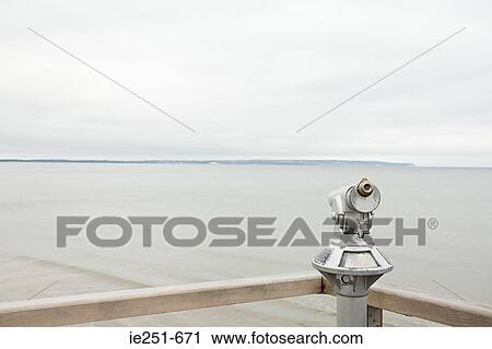 Telescope by the sea View Large Photo Image Stock Image - Telescope by the sea. Fotosearch