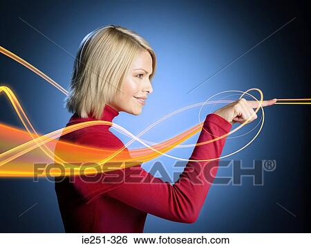 Woman and light View Large Photo Image Stock Photograph - Woman and light. Fotosearch