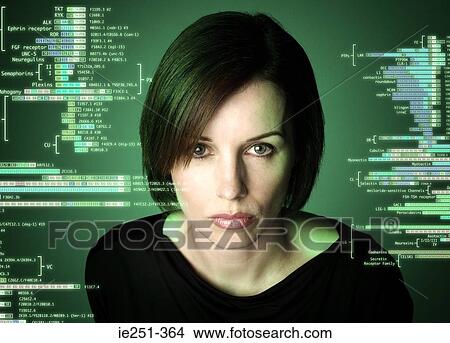 Picture - Woman and science. Fotosearch