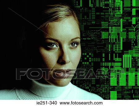 Woman and technology View Large Photo Image Stock Image - Woman and technology. Fotosearch