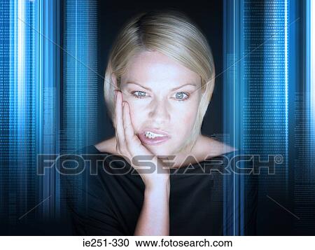 Stock Image - Woman looking confused. Fotosearch