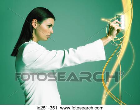 Woman using key card View Large Photo Image Stock Image - Woman using key card. Fotosearch