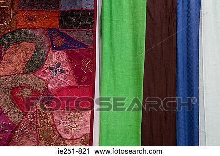 Fabric on a stall View Large Photo Image Stock Image - Fabric on a stall. Fotosearch