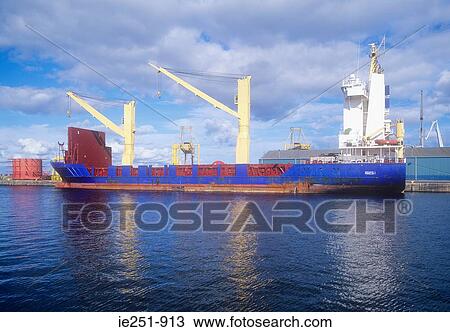 Stock Image - Ship in harbour. Fotosearch