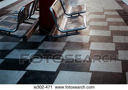 Stock Image - Benches. Fotosearch