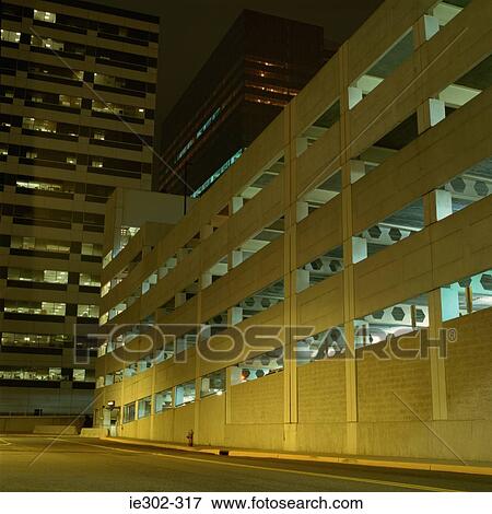 Stock Photo - Building at night. Fotosearch