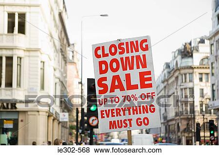 Closing down sale sign View Large Photo Image Stock Photo - Closing down sale sign. Fotosearch