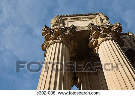 Columns of palace of fine arts View Large Photo Image Stock Photo - Columns of palace of fine arts. Fotosearch