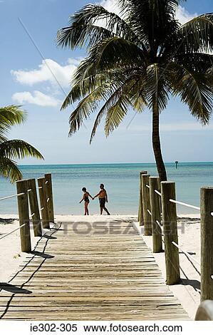 Stock Photography - Couple on idyllic beach. Fotosearch