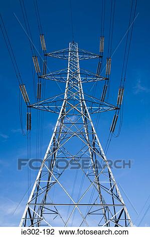 Stock Image - Electrical tower. Fotosearch