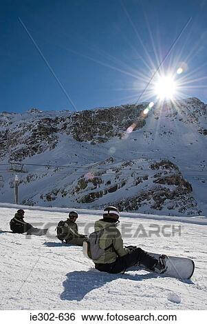 Snowboarders View Large Photo Image Stock Photograph - Snowboarders. Fotosearch