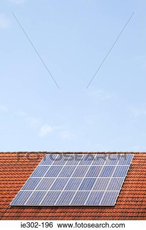 Solar panel on roof View Large Photo Image Stock Photograph - Solar panel on roof. Fotosearch