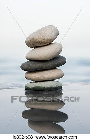 Stack of pebbles View Large Photo Image Stock Photo - Stack of pebbles. Fotosearch
