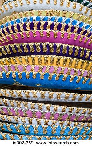 Stock Photo - A stack of sombreros. Fotosearch