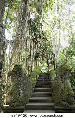 Stock Image - A temple in monkey forest bali. Fotosearch