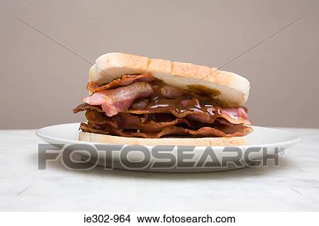 Bacon sandwich View Large Photo Image Picture - Bacon sandwich. Fotosearch