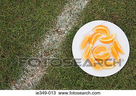 Slices of orange on a plate View Large Photo Image Stock Image - Slices of orange on a plate. Fotosearch