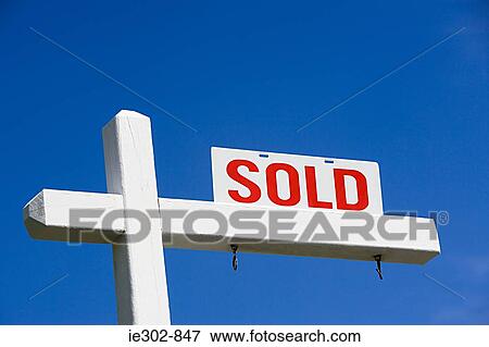 Sold sign View Large Photo Image Stock Photo - Sold sign. Fotosearch