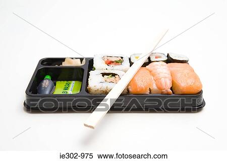 Takeaway sushi View Large Photo Image Stock Photography - Takeaway sushi. Fotosearch