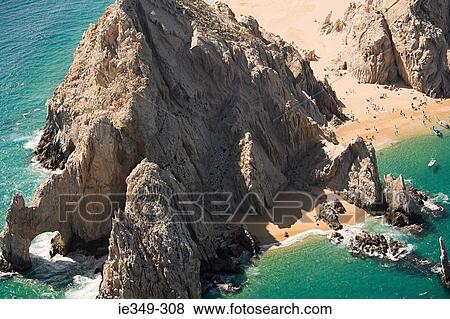 Aerial view of beach and rocks View Large Photo Image Stock Photo - Aerial view of beach and rocks. Fotosearch