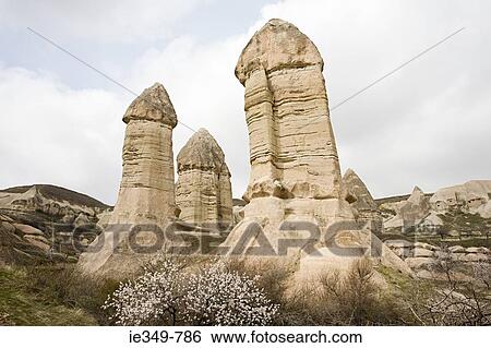 Chimney rocks cappadocia View Large Photo Image Stock Photograph - Chimney rocks cappadocia. Fotosearch