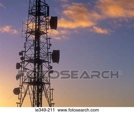 Communication tower View Large Photo Image Stock Image - Communication tower. Fotosearch