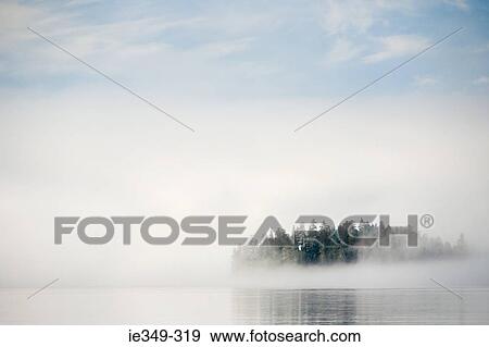Foggy island View Large Photo Image Stock Photo - Foggy island. Fotosearch