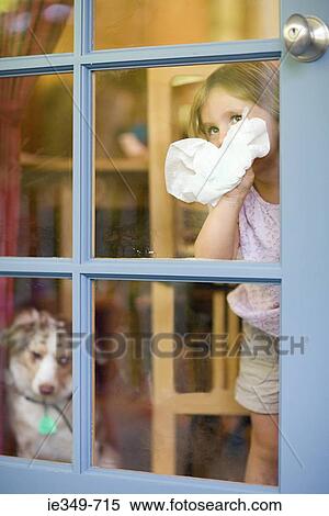 Girl cleaning window View Large Photo Image Stock Photography - Girl cleaning window. Fotosearch