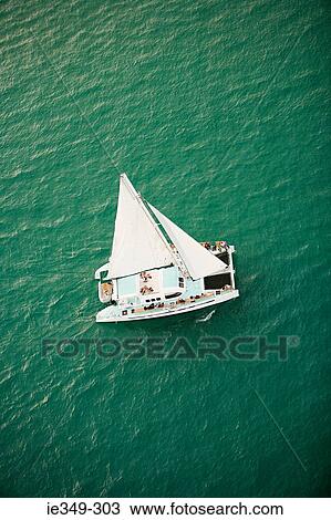 Stock Image - Sailboat on the ocean. Fotosearch