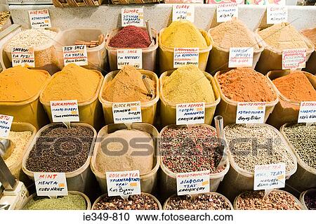 Spices in grand bazaar View Large Photo Image Stock Image - Spices in grand bazaar. Fotosearch