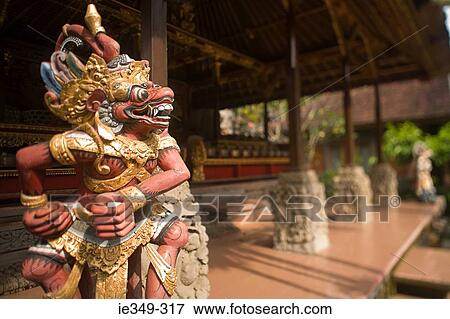 Stock Photo - Statue at ubud palace. Fotosearch