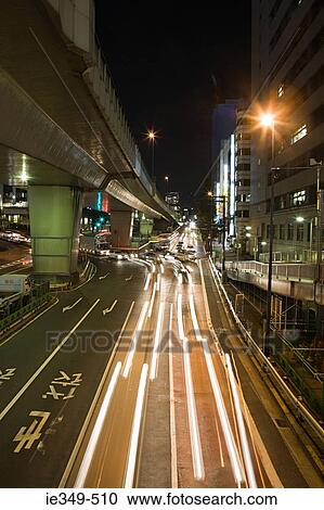 Tokyo road at night View Large Photo Image Stock Image - Tokyo road at night. Fotosearch