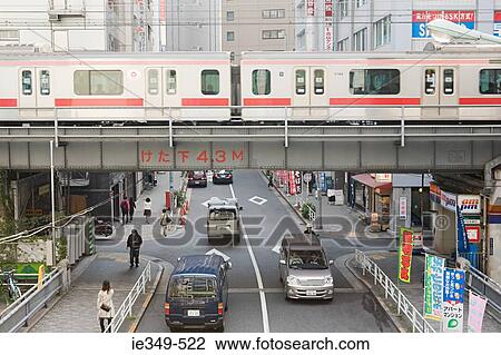 Train on a bridge View Large Photo Image Stock Image - Train on a bridge. Fotosearch