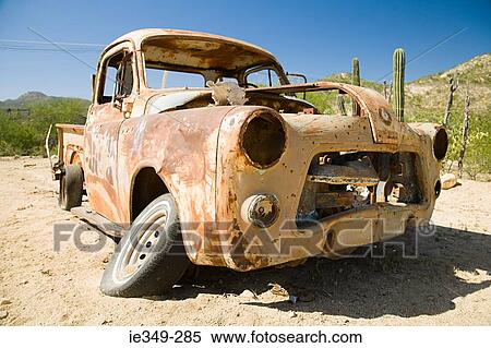Wreck of a truck View Large Photo Image Stock Photography - Wreck of a truck. Fotosearch
