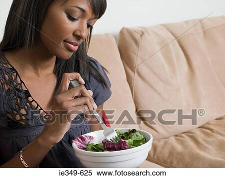 Young woman with salad View Large Photo Image Stock Photography - Young woman with salad. Fotosearch
