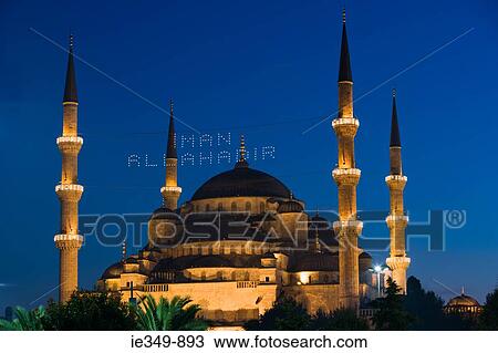Blue mosque at ramadan View Large Photo Image Stock Image - Blue mosque at ramadan. Fotosearch
