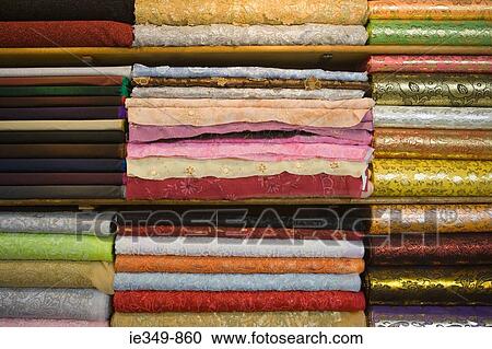 Stock Image - Cloth at grand bazaar. Fotosearch