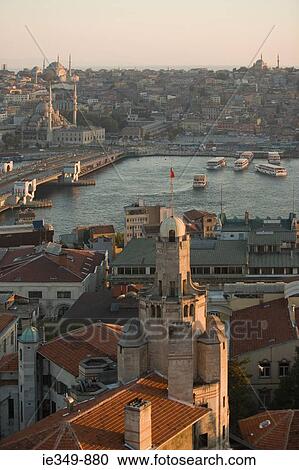 Galata bridge at sunset View Large Photo Image Stock Image - Galata bridge at sunset. Fotosearch