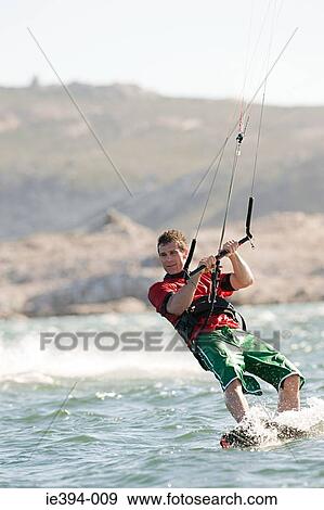 Kitesurfing View Large Photo Image Stock Photo - Kitesurfing. Fotosearch