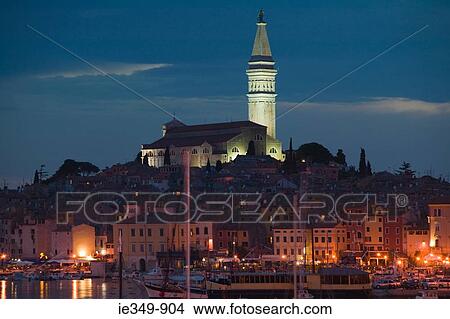 Rovinj old town at night View Large Photo Image Picture - Rovinj old town at night. Fotosearch