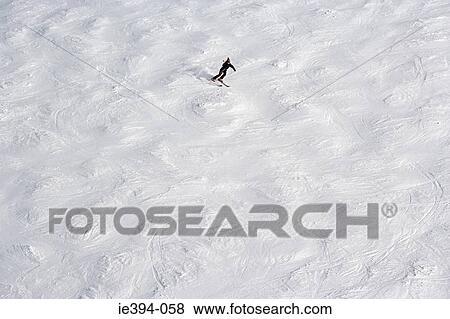 Solitary skier View Large Photo Image Stock Photo - Solitary skier. Fotosearch